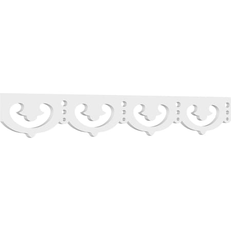 Ekena Millwork Carmella Architectural Grade PVC Running Trim, 6"H x 5/8"P x 48"L RUNP06X0625X48CRM